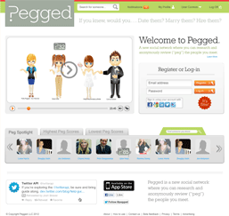 Pegged.com New Homepage